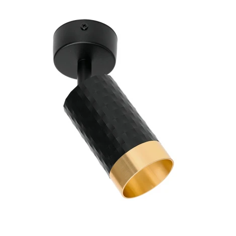 Спот Wolta WSL-GU10/S10BG под лампу GU10 Черный / Золотой CELLA