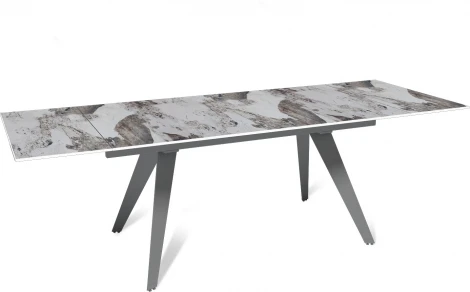 Стол раскладной Rhein (160+40+40), керамика глянцевая Pandora Top Concept арт.21422