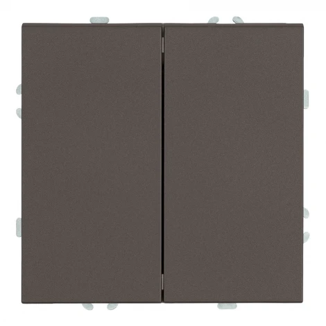 Переключатель двухклавишный перекрестный (антрацит) Stekker Эмили 50164