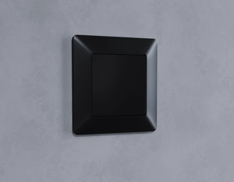 Рамка Ambrella Volt ALFA Line (Черный матовый) 1-ая AF110701