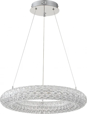 Подвесной светодиодный светильник Escada Biafo 10232/1LED 36Вт, металл/акрил, хром/прозрачный