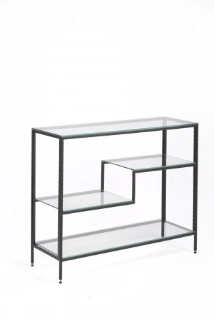 Консольный стол AllConsoles 1011-CB loft clear черный муар