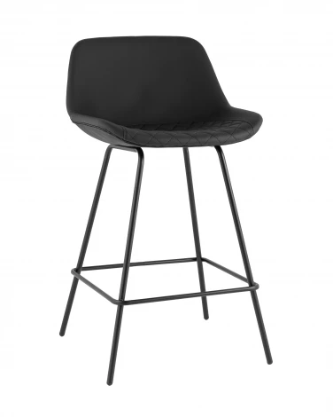 Стул полубарный Деймон экокожа черный Stool Group УТ000042639
