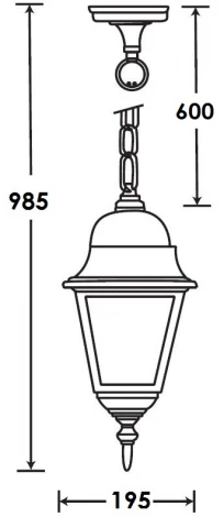 Уличный светильник подвесной Oasis Light 79905M Bl (220V, на цепи, IP44)