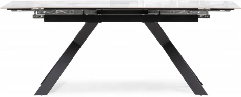 Керамический стол Хилбри 140 (Хилбри 140(200)х80х76 statuario cara / черный) Woodville арт.588051