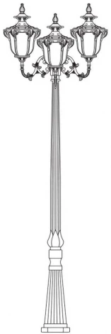 Наземный фонарь Feron Флоренция 11429 (220V, под старину, IP44)