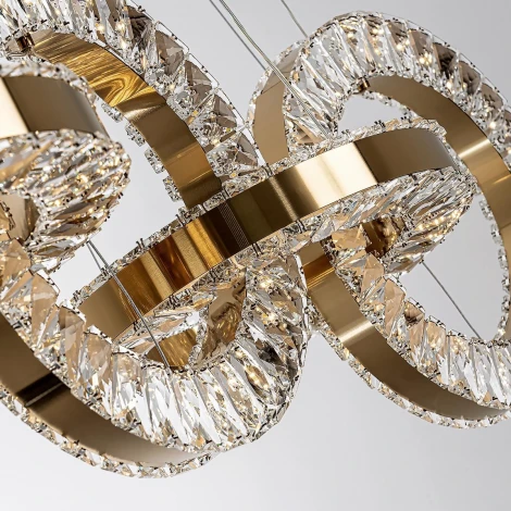 Подвесной светильник светодиодный хрустальный с регулировкой цветовой температуры Modelux MODELUX ML.9041.1080 BS