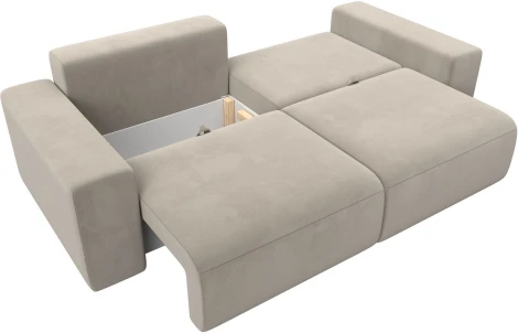 Диван прямой Лига-036 НПБ Классик (Бежевый/Микровельвет) Лига Диванов арт.121296