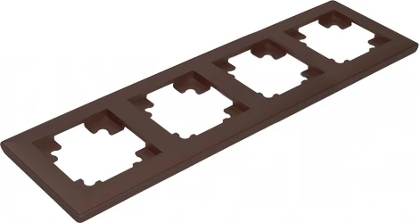 Рамка на 4 поста (коричневый) Stekker Катрин 39820