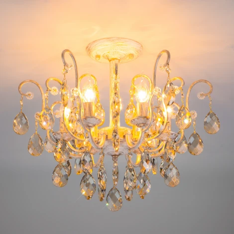 Потолочная люстра Eurosvet 10022 10022/6 белый с золотом