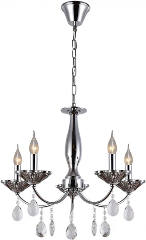 Подвесная люстра ILLUMICO IL1241-5PPA-29 CR (220V, подвески, на цепи, подсвечник, свеча)