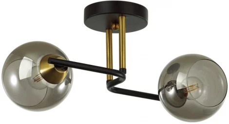 Потолочная люстра на штанге Janet 5217/2C черный, бронза E27 2*60W