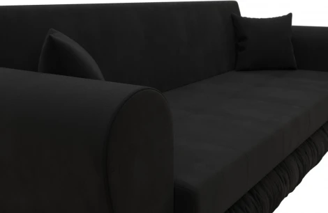 Диван-книжка Лига-045 (Черный/Микровельвет) Лига Диванов арт.122336