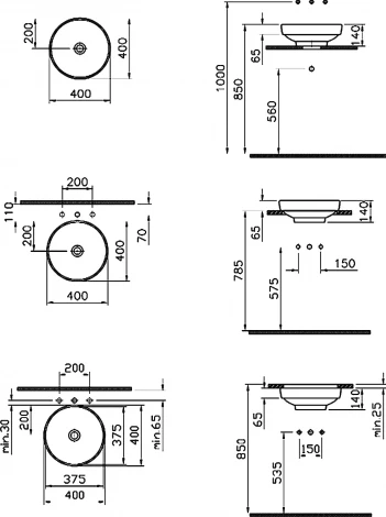 Рукомойник VitrA Water Jewels 4334B003-1361