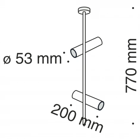 Потолочный светильник Elti GU10 2x50Вт Maytoni Technical C021CL-02W (220V, круглые)