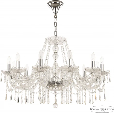 Подвесная люстра Bohemia 104 104/12/300 Ni (220V, подвески, на цепи, подсвечник, свеча)