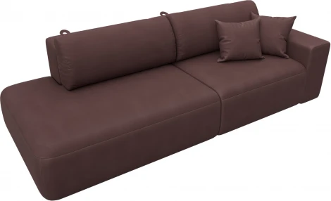 Диван прямой Лига-036 НПБ Модерн подлокотник справа Лига Диванов (Замша) арт.127719