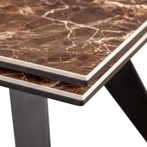 Стол раскладной Grant (160+80), мрамор испанская керамика черный Top Concept 2000000000602