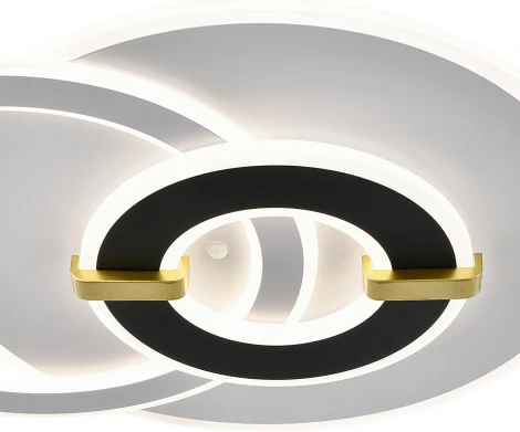 Потолочный светодиодный светильник Escada Antlia 10269/3LED 83Вт, с ПДУ, белый/чёрный/золото (регулировка яркости, 220V, круглые)