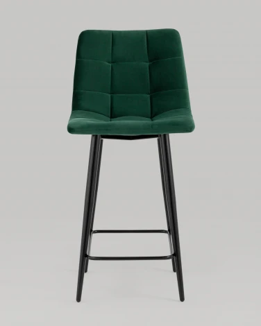 Стул полубарный Stool Group Джанго велюр зелёный высота сиденья 60 см УТ000035294
