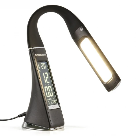 Офисная настольная лампа светодиодная черный с будильником Elektrostandard ELARA TL90220 (сенсорный выключатель)