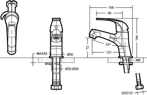 Смеситель Bravat Fit F1135188CP-RUS для раковины
