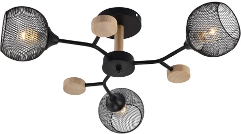 Потолочная люстра на штанге Seven Fires Maklen SF3385/3C-WT-WD