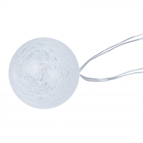 Садовая гирлянда на солнечной батарее «Клубки». 10 светодиодов, 1*АА Ni-Mh аккумулятор в/к. IP44 Uniel USL-S-230/PM1800 COTTON BALLS-1