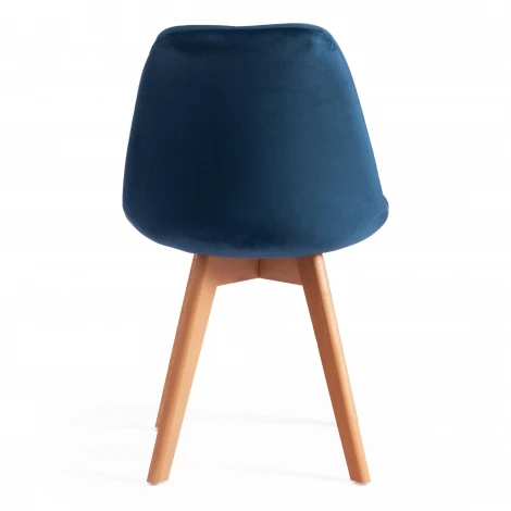 Стул TULIP SOFT (mod. 74) желтый (HLR 41)/натуральный (вельвет/дерево)