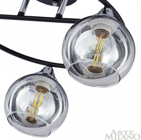 Потолочная люстра на штанге Arte Milano AMALFI 322403/3 BK+CR (220V, шар)
