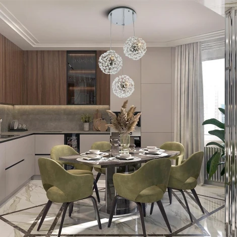 Подвесной светильник хрустальный Modelux MODESTYLE MS.9029.18 CR