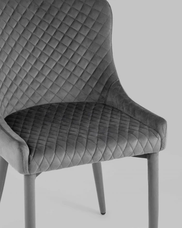 Стул Stool Group Ститч серый ножки велюр УТ000034559