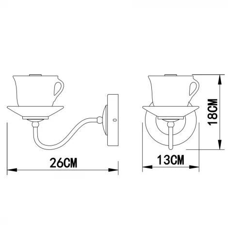 Бра Arte Lamp Servizio A6483AP-1WH