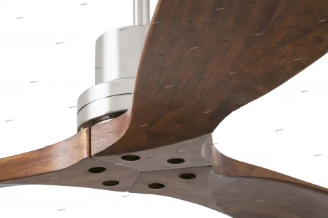 Вентилятор потолочный с пультом управления Faro Lantau, 3 лопасти, никель, орех