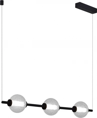 Подвесной светильник ST Luce Peek SL6120.403.03 Черный/Прозрачное кракелированное стекло LED 3*8,5W 3000K (220V, на проводе, шарики)