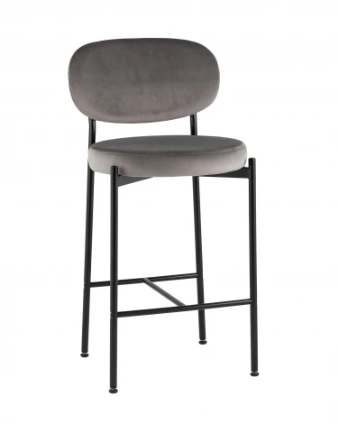 Стул полубарный Бриф VD велюр серый Stool Group УТ000042504