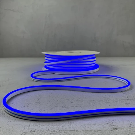 Односторонний Гибкий Неон 6х12мм Синий 12В, IP65 Laitcom FR-23525