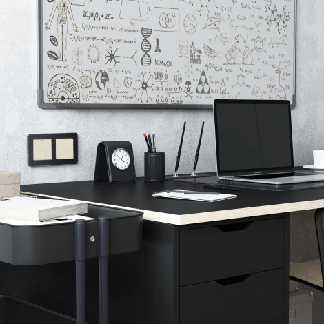 Рамка на 2 поста Platinum (черный алюминий) Werkel W0022608 (a059213)