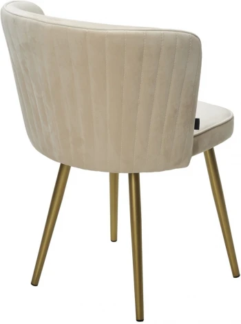 Стул M-City МОНЕ ZIZI 002 Молочный, велюр / Золотой каркас