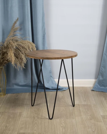 Столик журнальный Sheffilton SHT-CT79 светлый орех/черный муар 3623440301