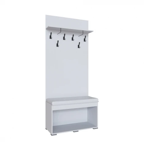 Тумба ТЭКС с вешалкой Плейона, белый