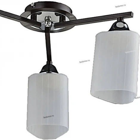 Люстра потолочная Toscom Filla, 3 плафона, венге с хромом и белым