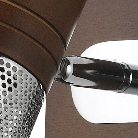 Спот N-Light 6203B 6203B/1E14 chrome + brown wood
