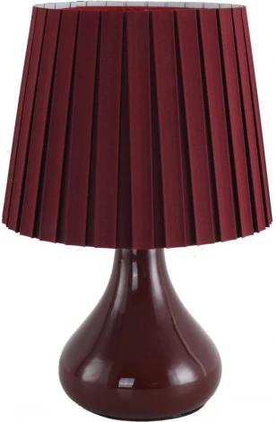 Настольная лампа Lumion Naina 8185/1T бордовый, керамика/текстиль E14 1*40W 220V (выключатель)