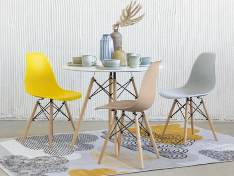 Обеденный стул Frank-Spacer ОГОГО Обстановочка! (Пластик,Массив дерева/Розовый) арт.920368