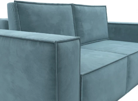 Диван прямой Куба мини (Бирюзовый/Велюр) Лига Диванов арт.121872