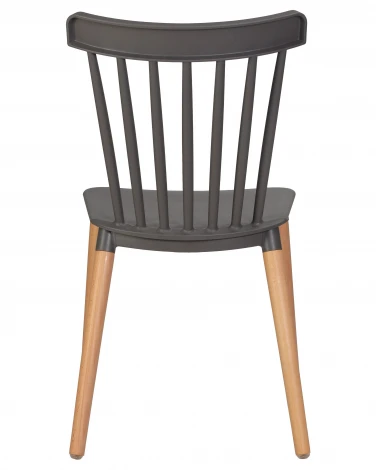 Набор 4 шт стул обеденный DOBRIN THEO (ножки светлый бук, цвет темно-серый (GR-04))