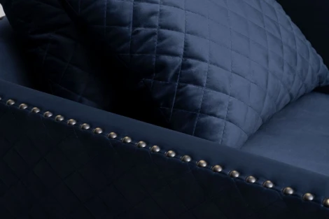 Кресло Garda Decor SORRENTO1-Colt034 (Золото/Темно-синий)