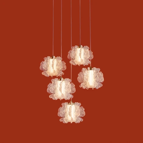 Подвесной светильник светодиодный каскадный Freya Flower FR5579PL-L40BS