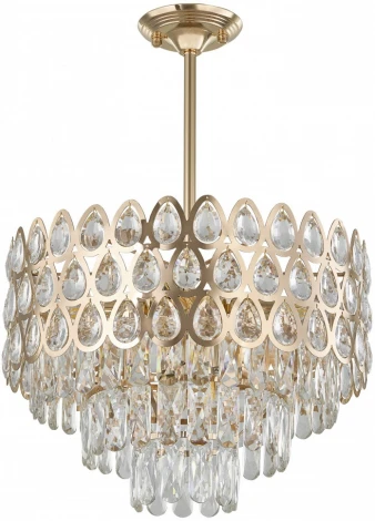 Потолочная люстра хрустальная на штанге Arte Milano Sorrento-2019 372019/7/300/460 GD (220V)